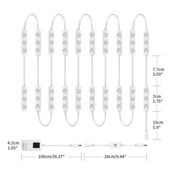 Sminkespeil - LED - Dimbart - Hvitt - 7000K - Baderom