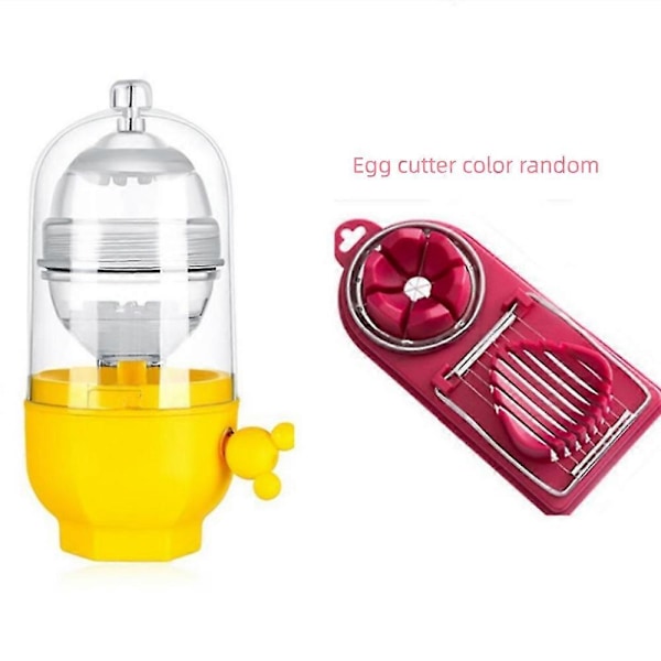 Æggeblomme Shaker Æggeskrabler Gadget Manuel Blandning Gylden Pisk Æg Spin Maker Trækker Bageværktøjer Køkken Tilbehør Egg mixer * Egg cutter