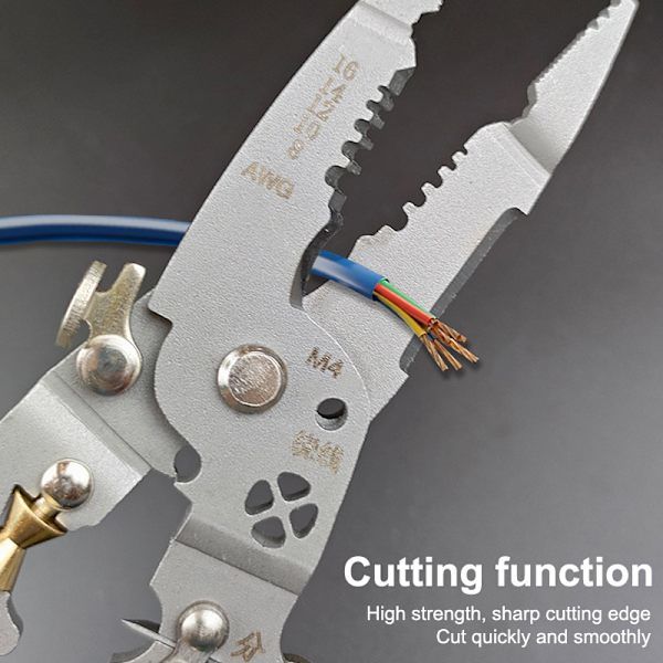 Foldbar kabelstripper med elektricitetsmålingsfunktion til Things P sort black