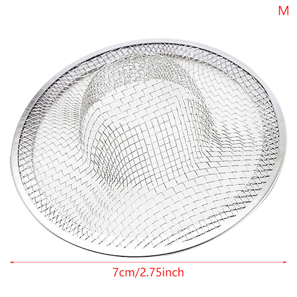 2 st Rostfritt Stål Badrumsavloppssil Dusch Hårfångare Silver 7CM 7CM