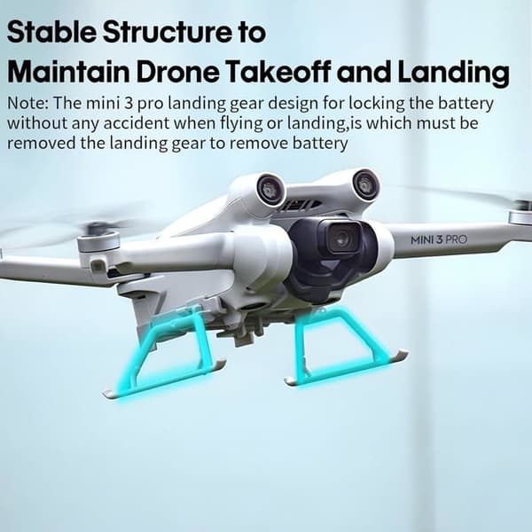 Landningsställ för Mini 3 Pro - För DJI Mini 3, Mini 3 Pro drönartillbehör - Avancerat landningskit - Snabbfäste - Team