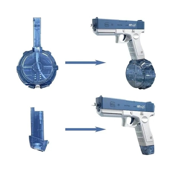 Elektrisk vannpistol med dobbelt magasin