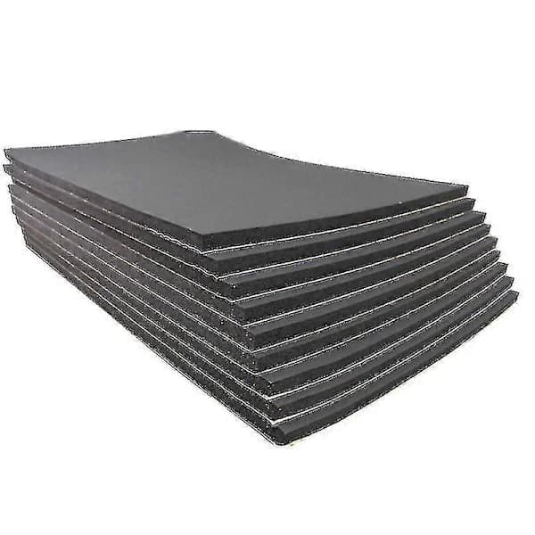 9 stk 6 mm selvklebende lydisolerende skumgummiisolasjon for bil 30x50cm - Glad