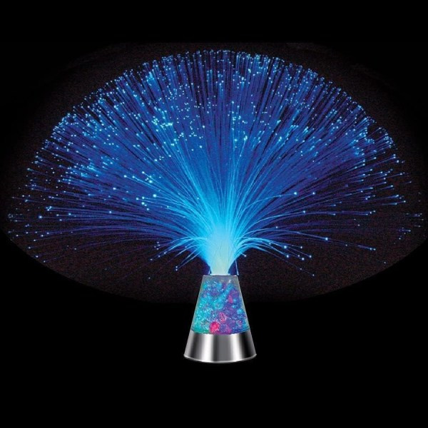 Farveskiftende krystalfiberoptisk natlampe, LED-bordlampe farverig stjernehimmel fiberoptisk