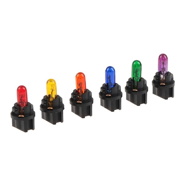 10 stk T5 T6.5 LED-pærer W1.2W Bilinteriørbelysning dashbord Lilla-Glad Rød Red