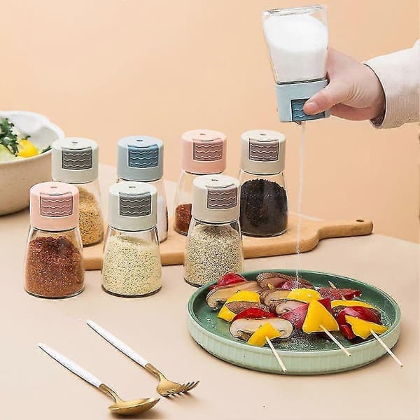 Konisk kryddflaska för kök, kryddflaska med tryckdosering, salt- och pepparströare exakt kvantitativ, kryddispenser 4 st 4Pcs