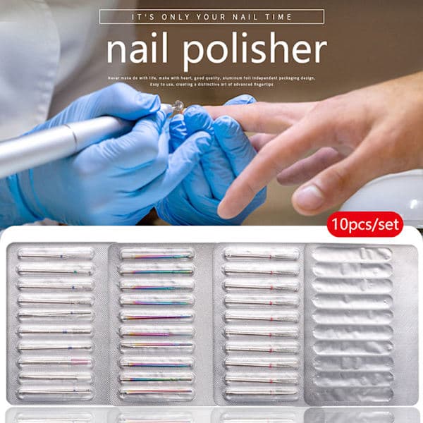 10 stk. diamantbor til manicure karbidnegle LB-005 one size LB-005
