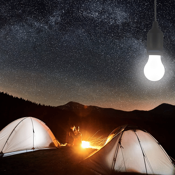 Lynlåslys - Bærbart LED-hængelys til udendørs/indendørs belysning til camping, garage, terrasse og teltbelysning (sort) - 75-WL2030-XS3-