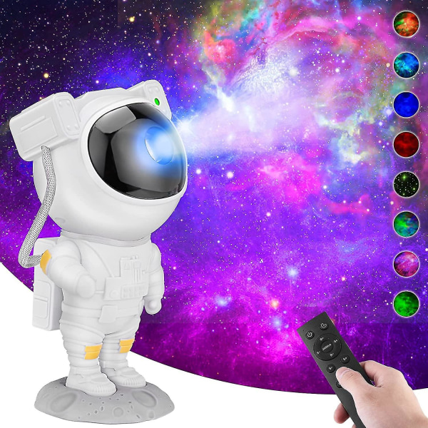 Galaxy Projector,stjerneprojektor,astro Alan Light Projector,tiktok Astronaut Nebula Night Lights,takvindu,fjernkontroll Timing Fp