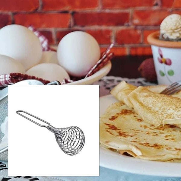 Praktisk manuell spiralvisp för köket, portabel visp för mjölkdrycker, kaffeshake, skummare, mixer, visp, köksredskap för hemmabruk