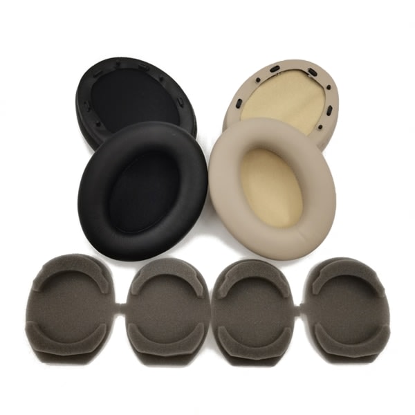 1 par nye svampe ørepuder til Sony WH-1000XM3 hovedtelefonerstatning Sort Sort