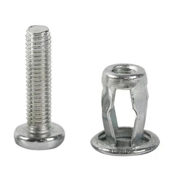 10 stk M5/M6 Jack Nuts Bil Metall Skrue Petal Mutter Skrue for Hollo silveryB 6*25 10 stk