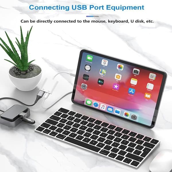 Lightning til USB 3.0-adapter med hurtigladingsport, USB-adapter for iPhone og iPad, OTG-kameraadapter for minnepenn