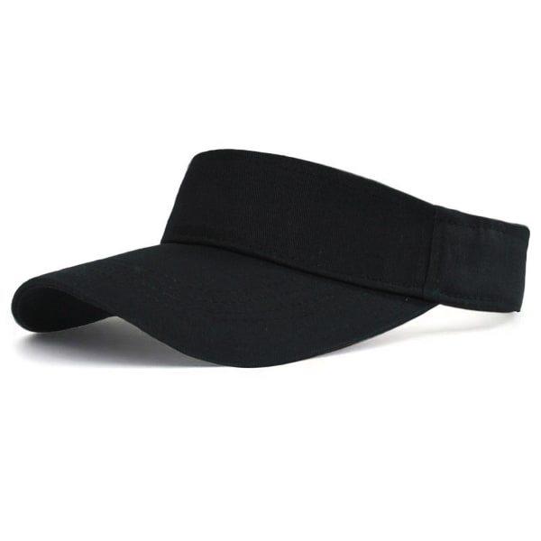 Solskydd Visor Hat Perspiration och Andningsbar Solskydd Visor Sport Fritidskeps, Justerbar Hatt Sommar för Män eller Damer Black