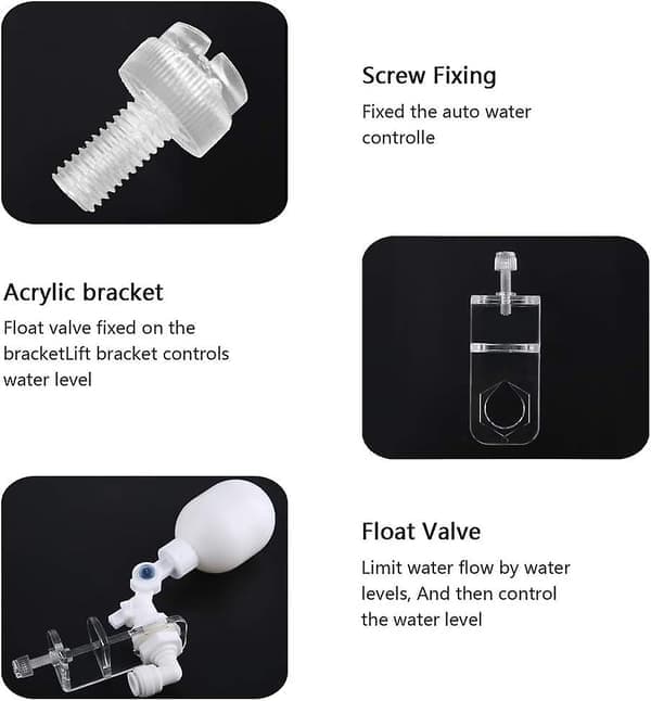 Automatisk vannpåfylling, plast, ikke-elektrisk vannstandsregulator