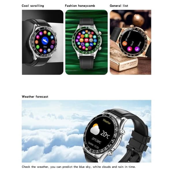 Smartwatch - E18 - 1,32\" HD - Bluetooth-opkald - 10 ATM vandafvisende