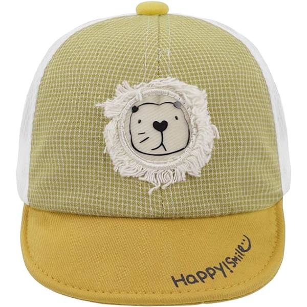 Babyer Nydelige Tegneserie Topplue Småbarn Pustende Bomull Mesh Solhatter Visor Baseball Caps Yellow
