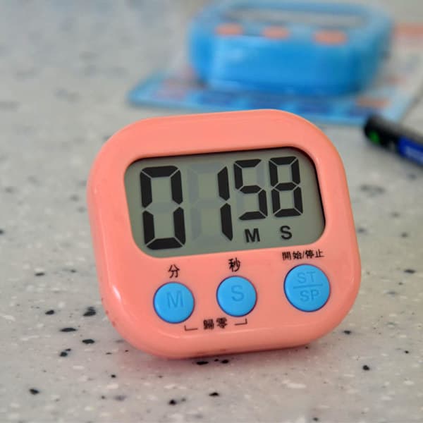 Timer Gym Kök Påminnelse Elektronisk Timer Digital Stoppur T vit 71*22*63mm white