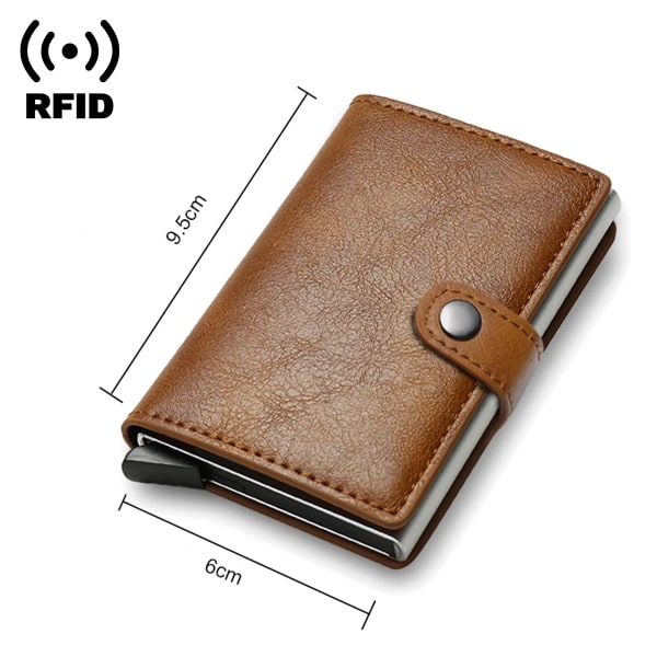 Kullfiber Kredittkortlommebok Menn Rfid Smart Metall Tynn Slank Pop Up Minimalistisk Lommebok Liten Svart Lommebok Metall Lommebok Kullsvart