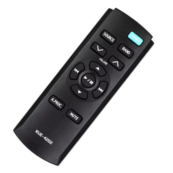 Letvægts fjernbetjening til ALPINE bilradio RUE4202 CDXA08 modtager kontrol fuld funktionalitet lang gearkasse Black