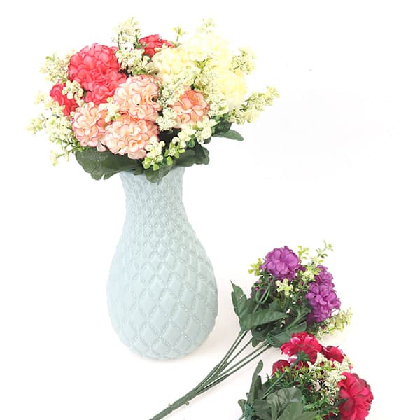 1 buket 5 hoveder Hortensia Silkeblomst Kunstig blomst Holdi Rød one size Red