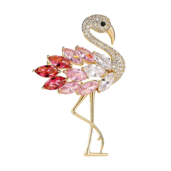 Värikkäät Flamingo Rintakorut Timantti rintakorut naisille Crystal tekojalokivi Eläinneulat Värikäs Diamo