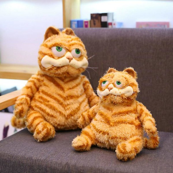 Fat Angry Cat Pehmeä pehmolelu täytetyt eläimet laiskoja typeriä tiikeriihoja simulaatio ruma oranssi kissanukke joululahja lasten ystäville about 45cm