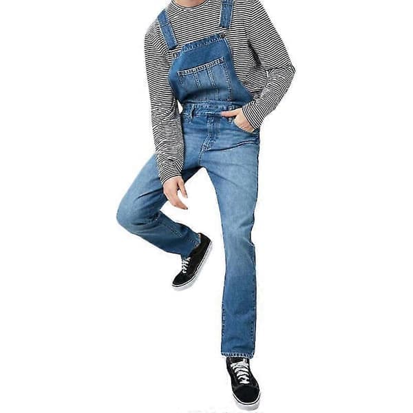 Jeansbukser for menn Denim Overall Arbeidsbukser LGL Mørkeblå M M