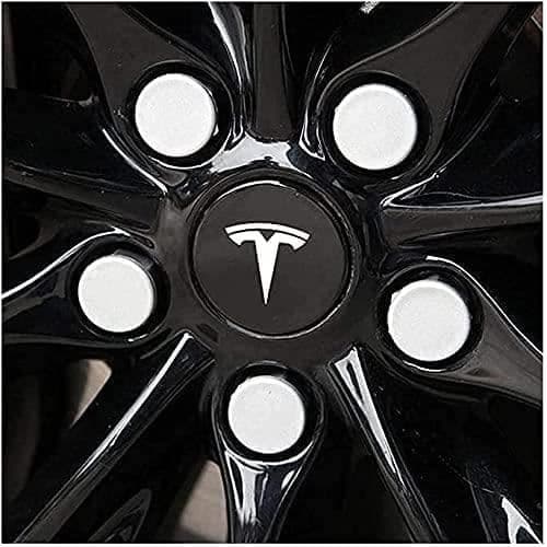 4-delt hjulcenterkapselsæt til Tesla Model X, Model S og Model 3 (56 mm), fælgcenterkapsler, hjulcenterkapsler, navkapsler