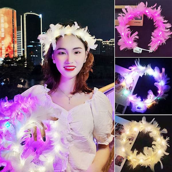 2 stk. Lysende LED-girlander Halloween Krone Blomst 2 2 2 2 2