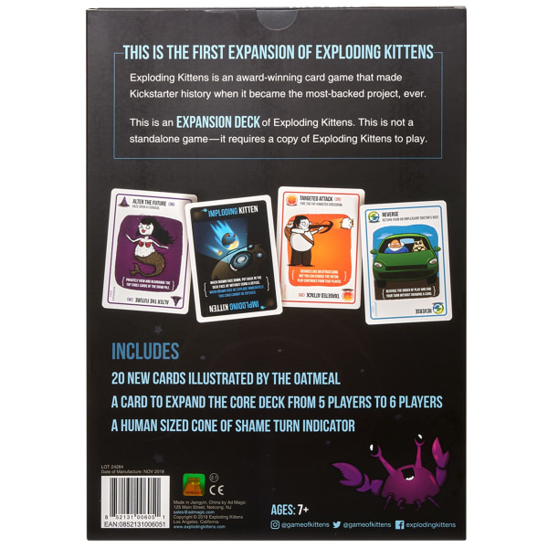 Exploding Kittens Expansion Pack från Exploding Kittens - Kortspel för vuxna, tonåringar och barn - Roliga familjespel, engelsk version