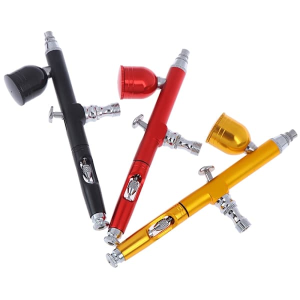 Dual Action Gravity Feed 0.3mm Spray Airbrush Neglekunst Maling Sort one size Black