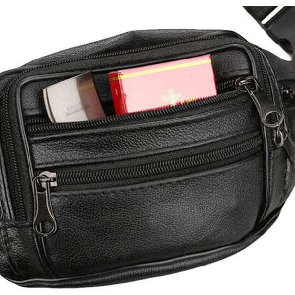 Matkailun crossbody-laukut naisille Vyötärölaukku Säädettävällä vyöllä Aito nahkainen vyölaukku PU nahkainen vyölaukku Vyölaukku