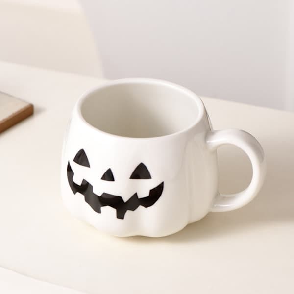 Halloween Pumpa Mugg (Vit)