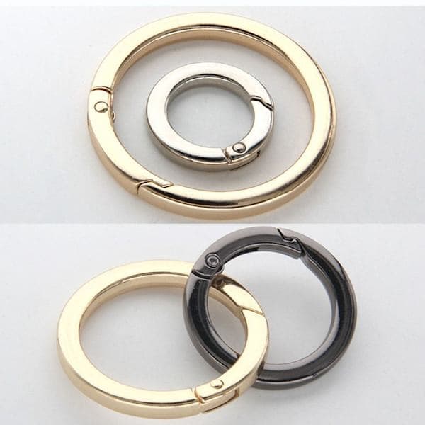 4 st Fjäder O-Ring Spännen Karbinhake SILVER 32MM Silver 32mm Silver 32mm