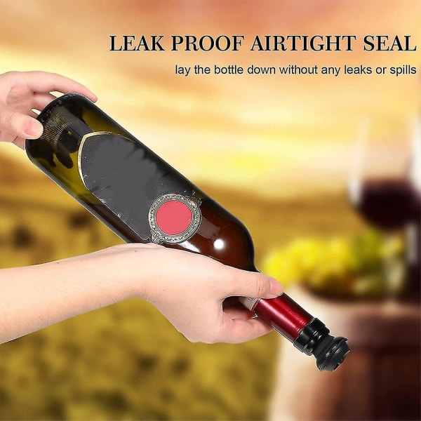 24 stykke vinprop Genlukkelig vinpumpe Vakuumvinprop Genanvendelig vinbesparer