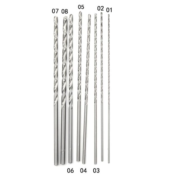 1 st 1,5~5 mm Diameter Extra Lång HSS Rakt Skaft Borrskruv 0 3*160mm 3*160mm