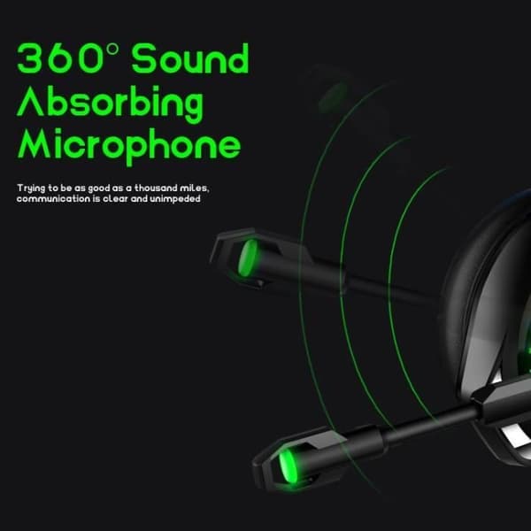 Trådbundet Esports RGB LED-stereoheadset för gaming med roterande mikrofon - Blå