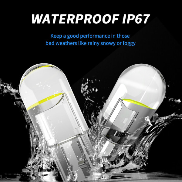 10x T10 W5W 194 168 501 LED-innerbelysning Nummerplåtsbelysning Sidopositionsljus Röd