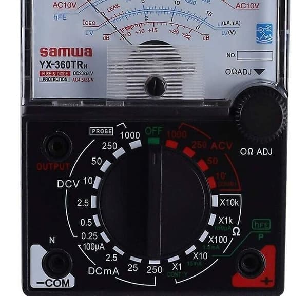Analogt multimeter, multimeter tester AC DC voltmeter ammeter ohmmeter analogt multimeter spenning strøm motstandsmåling