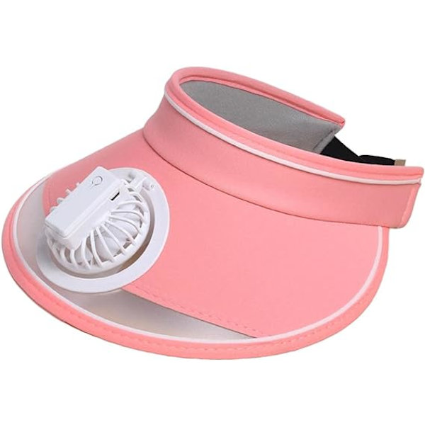 Solskydd keps med fläkt Fläkt keps Solskydd fläkt keps Solskydd keps med fläkt för flickor, pojkar, resor camping fiske sport Pink