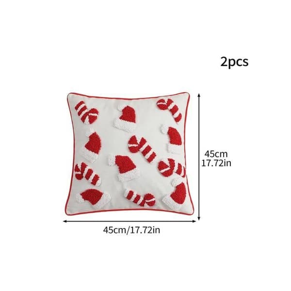 Kuddfodral - Jul - 2 örngott - Polyester - 45x45 cm - Mjuka