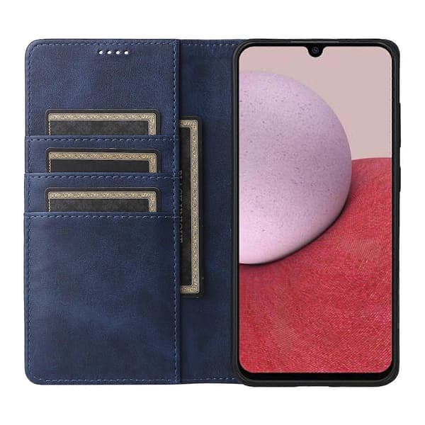 Etui til Samsung Galaxy A26 5G RFID-blokerende PU-læder Wallet Case Blå