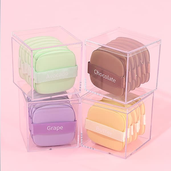 Genanvendelig Makeup Puff Sæt Luft Pude Svamp Kosmetisk Puff Makeup Gul tynd Yellow thin