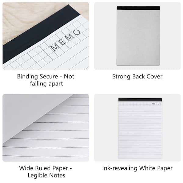 A4 Genopfyldningspapir, Linjerede Skriveblokke, Gitter Notesblok 2-pak 25 Ark pr. Notesblok