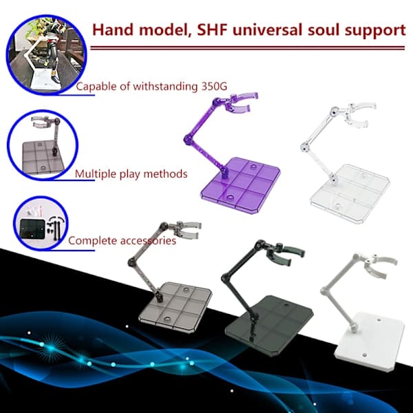 1 Sæt Action Figur Base Egnet Display Stand Beslag til HG 1 Transparent
