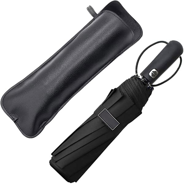 Sort PU cover Case vandtæt paraply 1 stk
