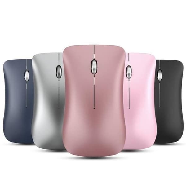 Ergonomisk optisk mus - HXSJ - T23 - Bluetooth 4.0 - 2.4G trådlös - Rosa