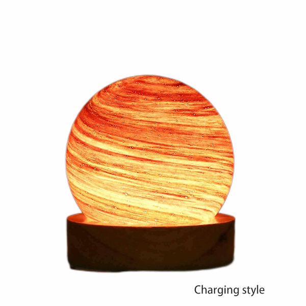 Bästa Rabatt-3d Kristallkula Måne Planet Glob Bordslampa Usb Led Nattlampa Heminredning Gåva With battery F