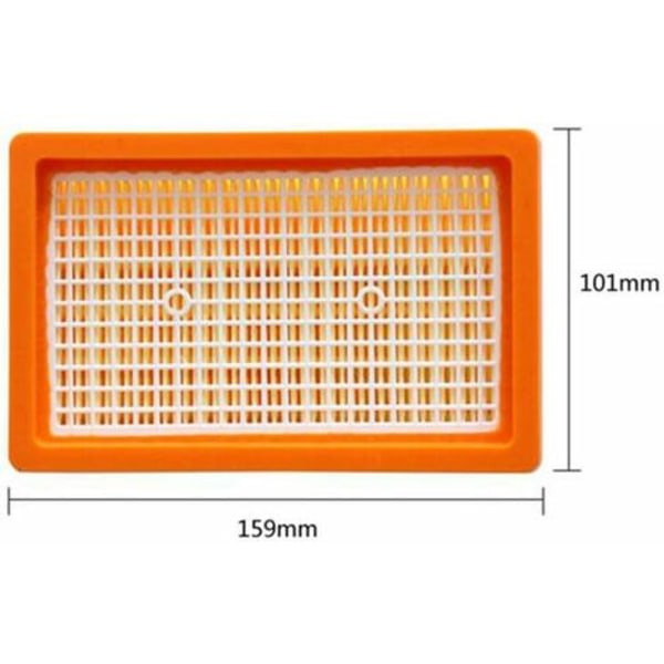 2-pak udskiftningsfiltre til WD4 WD5 WD6 MV4 MV5 MV6 plisserede flade støvsugere
